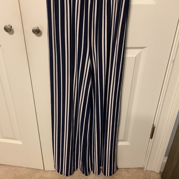 Bar III Ruffled Bodice Striped Jumpsuit - Picture 5 of 10